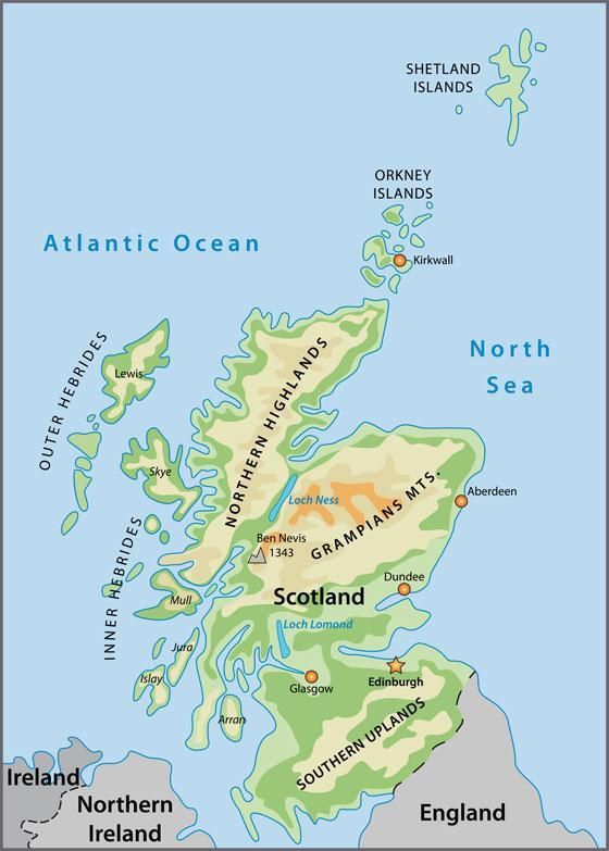 Map of Scotland